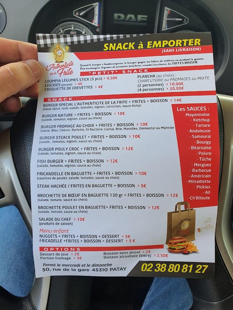 Restaurant L’authenticité de la Frite - Menu Image 4